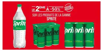 Match Sprite Le 2ème à -50% sur les produits de la gamme Sprite offre