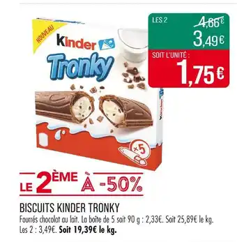 Match KINDER TRONKY Biscuits offre