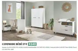 Meubles Crack Commode bébé Evy offre