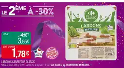 Match Carrefour Classic Lardons offre