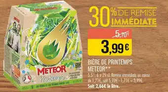 Match Meteor Bière de Printemps offre