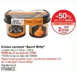 Monoprix Crème caramel Sacré Willy offre