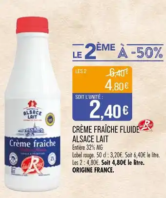 Match Alsace Lait Crème fraîche fluide offre