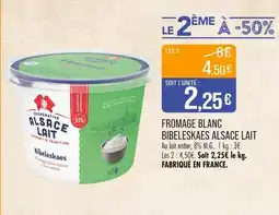 Match Alsace Lait Fromage blanc Bibeleskaes offre