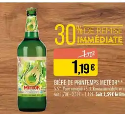 Match Meteor Bière de printemps offre