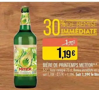 Match Meteor Bière de printemps offre