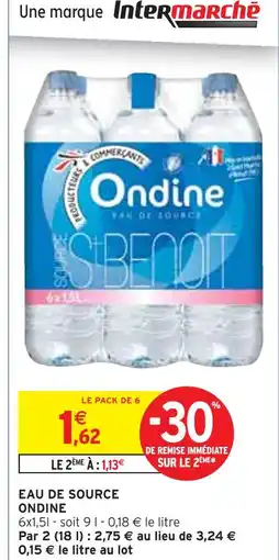 Intermarché ONDINE Eau de source offre