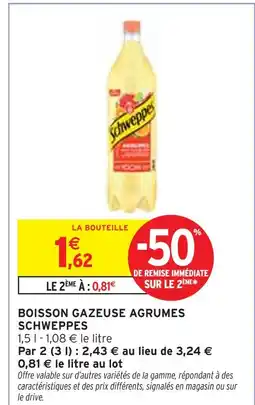 Intermarché SCHWEPPES Boisson gazeuse agrumes offre