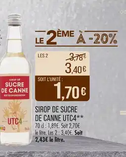 Match UTC4 Sirop de sucre de canne offre