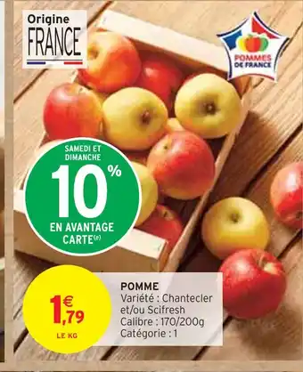 Intermarché Pommes de France Pomme offre