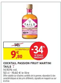 Intermarché TAILS Cocktail passion fruit martini offre