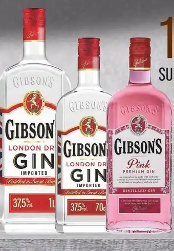 Match Gibsons 10% de remise immédiate sur la gamme de gins Gibsons offre