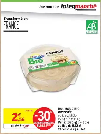 Intermarché ODYSSEE Houmous bio offre