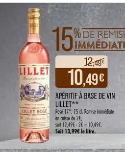 Match Lillet Apéritif à base de vin offre