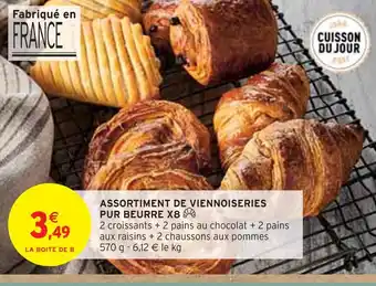 Intermarché Assortiment de viennoiseries pur beurre x8 offre