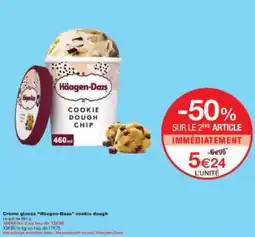 Monoprix Crème glacée Häagen-Dazs cookie dough offre