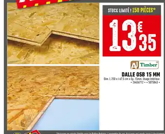 Batkor AJ TIMBER Dalle osb 15 mm offre