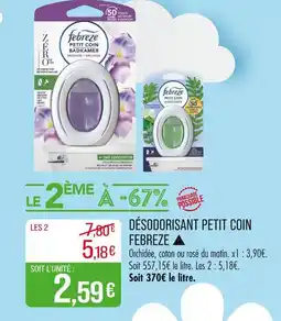 Match Febreze Désodorisant Petit Coin ▲ offre