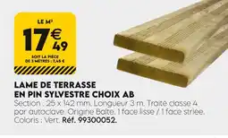 Tout faire matériaux Lame de terrasse en pin sylvestre choix ab offre