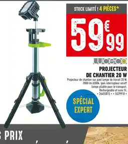 Batkor LUCECO Projecteur de chantier 20 W offre