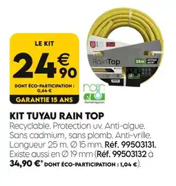 Tout faire matériaux Rain Kit tuyau rain top offre