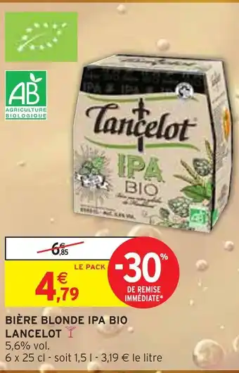 Intermarché LANCELOT Bière blonde ipa bio offre