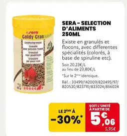 Animalis SERA Selection d'aliments 250ml offre