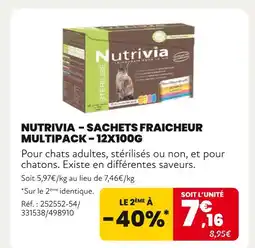 Animalis Nutrivia Sachets Fraicheur Multipack – 12x100g offre