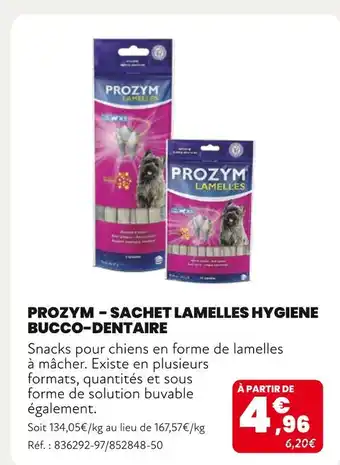 Animalis PROZYM Sachet lamelles hygiene bucco-dentaire offre