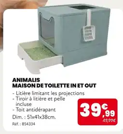 Animalis ANIMALIS Maison de toilette in et out offre