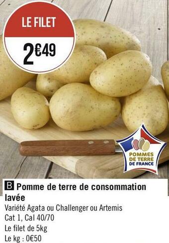 Géant Casino Pomme de terre de consommation lavée offre