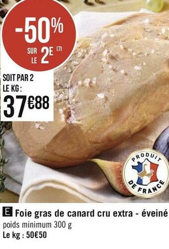 Géant Casino Foie gras de canard cru extra - éveiné offre