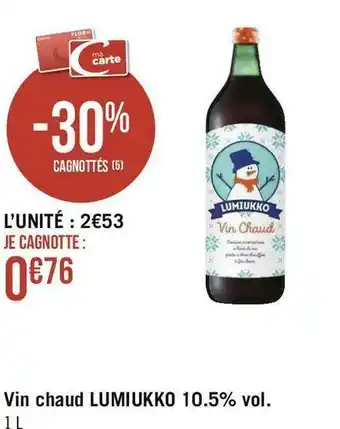 Géant Casino Lumiukko vin chaud 10.5% vol. offre