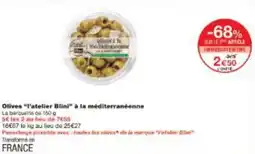 Monoprix Olives l'atelier Blini à la méditerranéenne offre