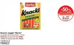 Monoprix Knacki veggie Herta offre