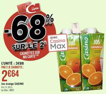 Géant Casino Casino jus orange offre