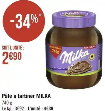 Géant Casino Milka pâte a tartiner offre