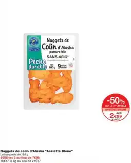 Monoprix Nuggets de colin d'Alaska Assiette Bleue offre