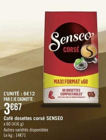 Géant Casino Senseo café dosettes corsé offre