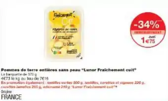 Monoprix Pommes de terre entières sans peau Lunor Fraichement cuit offre