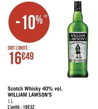 Géant Casino William lawson’s scotch whisky 40% vol. offre