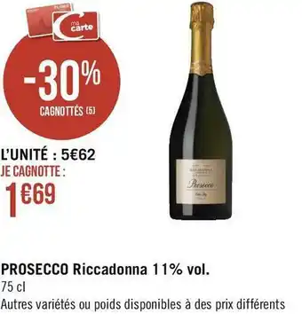 Riccadonna prosecco 11% vol.