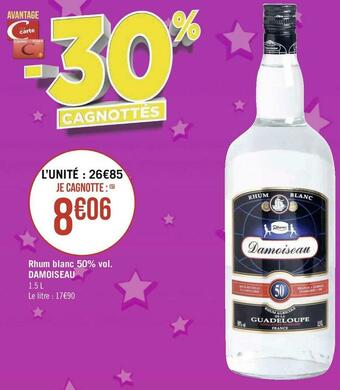 Géant Casino Damoiseau rhum blanc 50% vol. offre