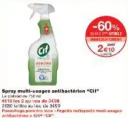 Monoprix Spray multi-usages antibactérien Cif offre