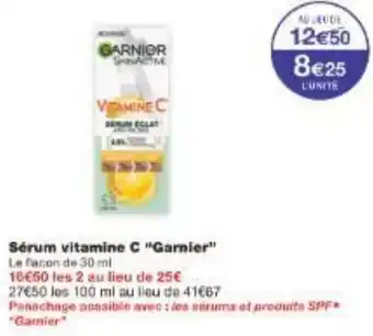 Monoprix Sérum vitamine C Garnier offre