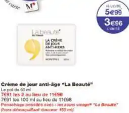 Monoprix Crème de jour anti-âge La Beauté offre