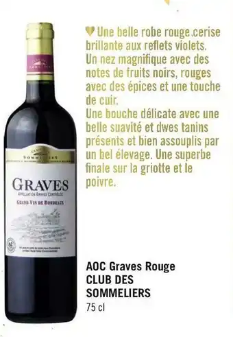 Club des sommeliers bon plan sur l'aoc graves rouge club des sommeliers