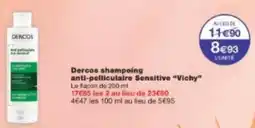 Monoprix Dercos shampoing anti-pelliculaire Sensitive Vichy offre