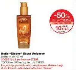 Monoprix Huile Elseve Extra Universe offre