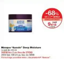 Monoprix Masque Aussie Deep Moisture offre